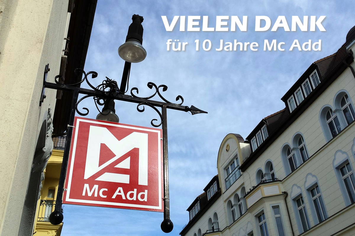 Vielen Dank für 10 Jahre Mc Add