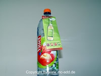 Mc Add - Werbung mit Saugnapf auf Plastikflaschen
