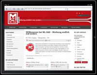 Mc Add - Website im IPad-Browser simulieren